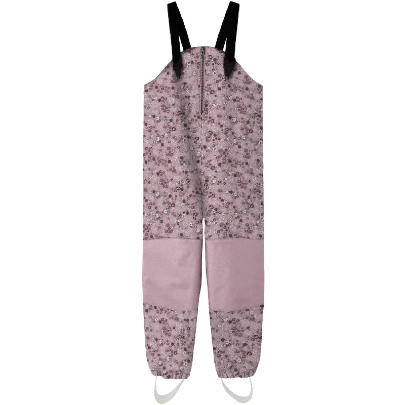 ripple dash pants -Name It Mauve Shadows Alfa08 Softshell Bib Pants Flower