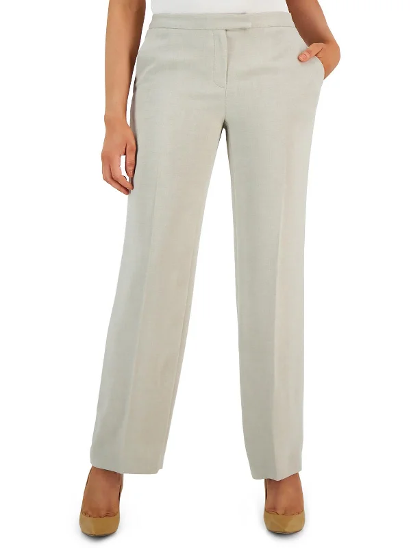 airy bold pants -Petites Womens Pocket Polyester Dress Pants