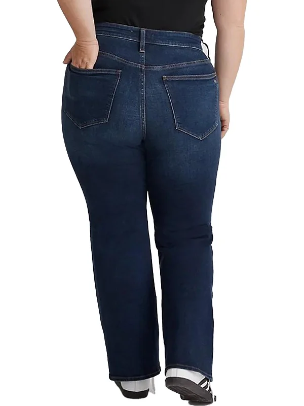 twin dash pants -Plus Womens Skinny Dark Wash Flare Jeans