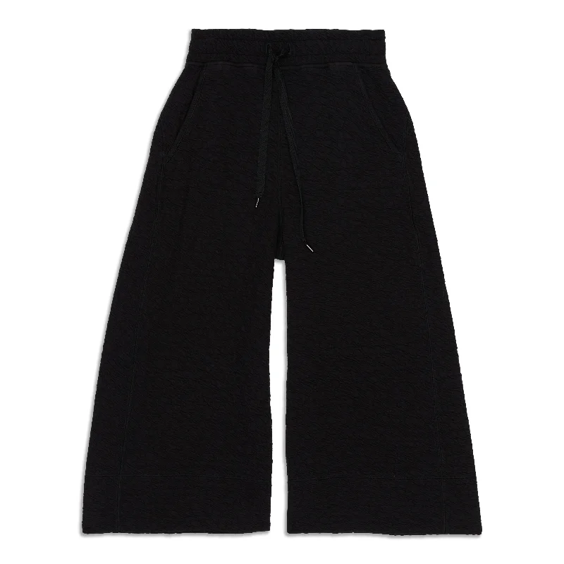 infant rest pants -Rippled Wide Leg Super-High-Rise Crop - Resale