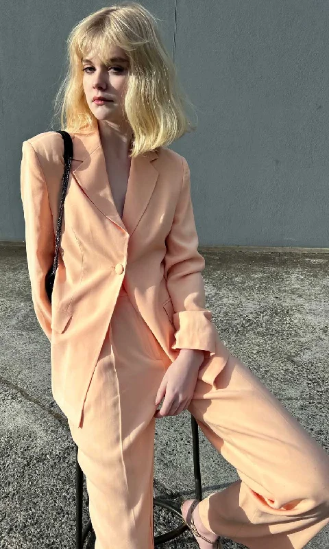 mauve airy pants -Sabina Musayev Marchello Suit Pant and Blazer set