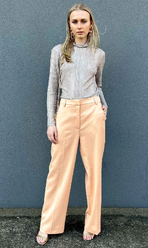 camel flare pants -Second Female Kaleem Trousers