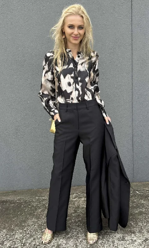 long cozy pants -Second Female Nadine Suit Trouser