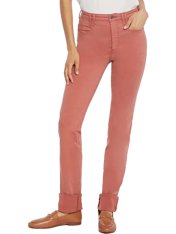 petite glow pants -Sheri Womens High-Rise Slimming Slim Jeans