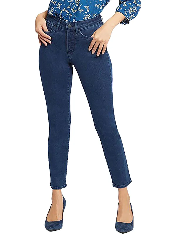 duo burst pants -Shieri Womens Denim Medium Wash Slim Jeans