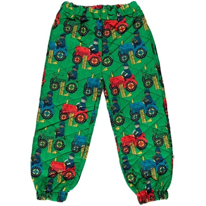 long pop pants -Småfolk Green Tractor Thermo Pants