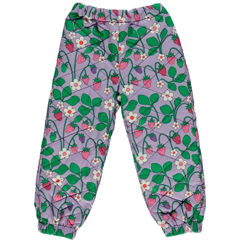 tonal striking pants -Småfolk Viola Strawberry Thermo Pants