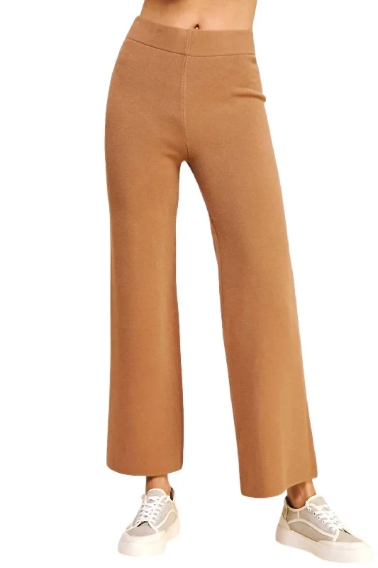 citron rest pants -Straight Leg Sweater Pants In Camel