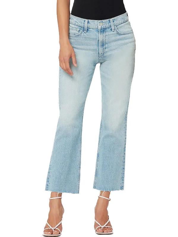 angle burst pants -The Callie Womens High-Rise Cropped Bootcut Jeans