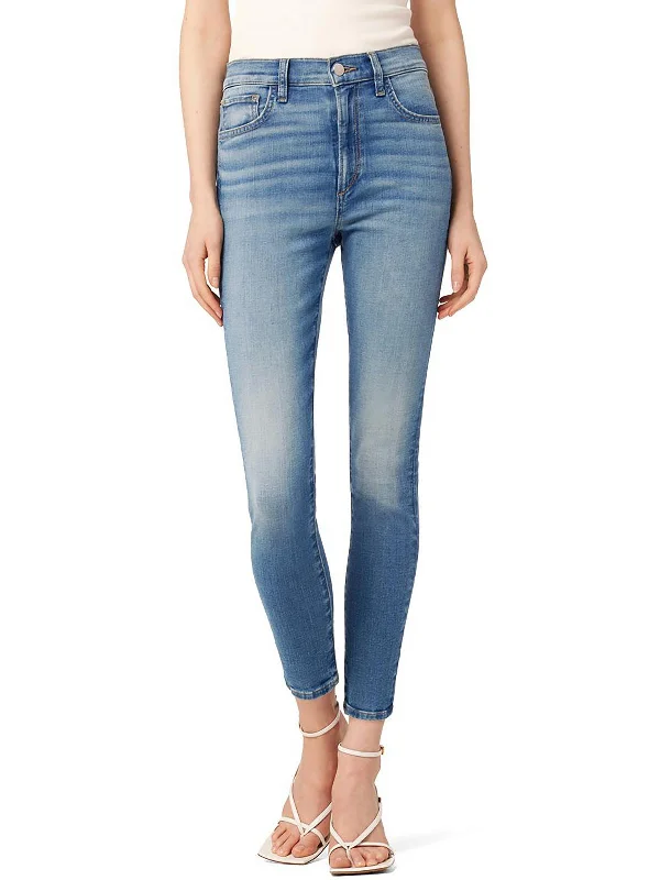 fluid edge pants -The Charlie Womens High-Rise Crop Skinny Jeans