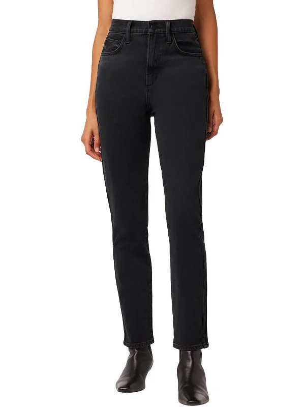 paprika pop pants -The Raine Womens High Rise Ankle Straight Leg Jeans