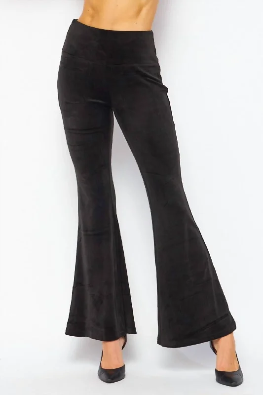 sage lively pants -Velvet Flare Yoga Pants In Black