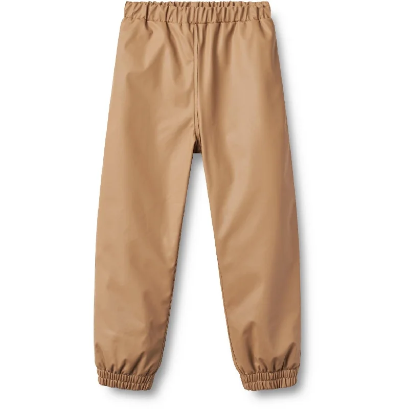 wide gym pants -Wheat Cappuccino Thermo Rain Pants Um