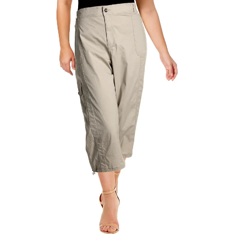 duo glow pants -Womens Comfort Waist Mid-Rise Cargo Pants