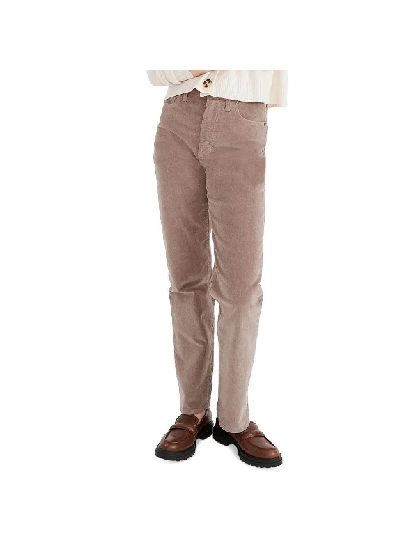 moss calm pants -Womens Corduroy High Rise Straight Leg Pants