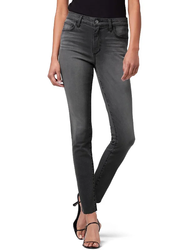 slate burst pants -Womens Curvy Ankle Skinny Jeans