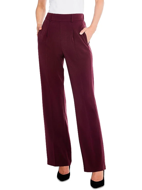 paprika shine pants -Womens High Rise Dressy Wide Leg Pants