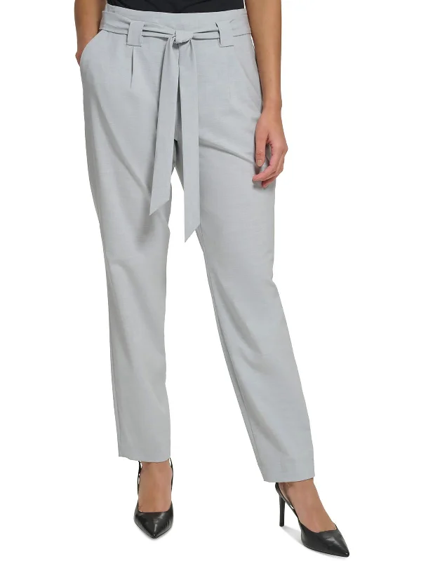 orchid burst pants -Womens High Rise Pleated Straight Leg Pants