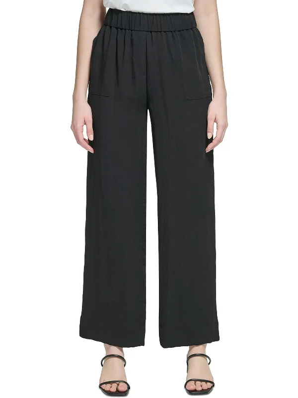 sport rugged pants -Womens High Rise Stretch Wide Leg Pants