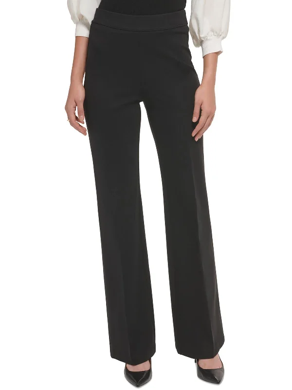 deep curve pants -Womens Logo High Rise Wide Leg Pants