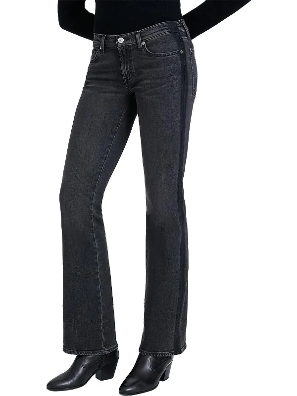 scarlet vivid pants -Womens Low-Rise Whisker Wash Bootcut Jeans