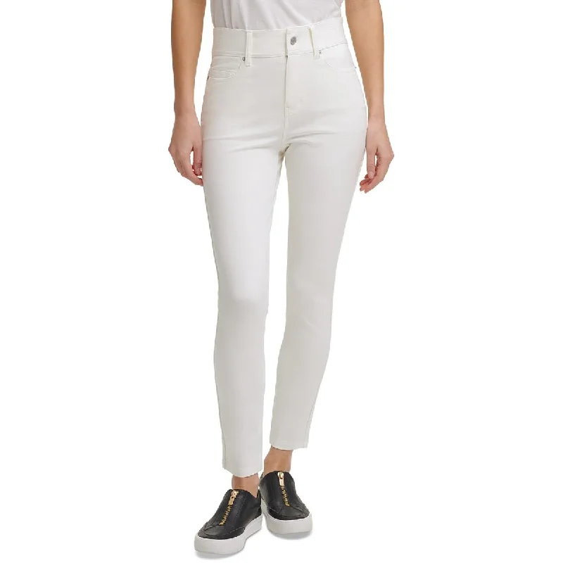 dual-tone glow pants -Womens Solid High Rise Skinny Jeans